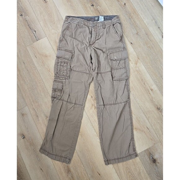 Eddie Bauer Beige Khaki Cargo Pants Mens 34x31 Hiking Pockets Gorpcore Utility - Picture 1 of 8